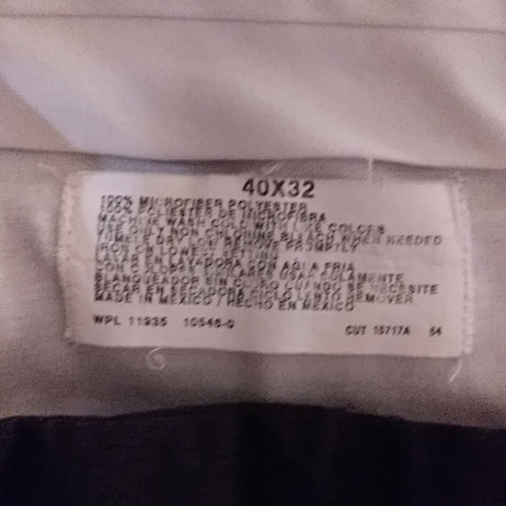 🛑LAST CHANCE🛑STAFFORD Men's Cuffed Slacks 40x32 BUY NOW - Picture 3 of 7